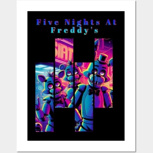 Five Nights At Freddy's Cyberpunk style Posters and Art